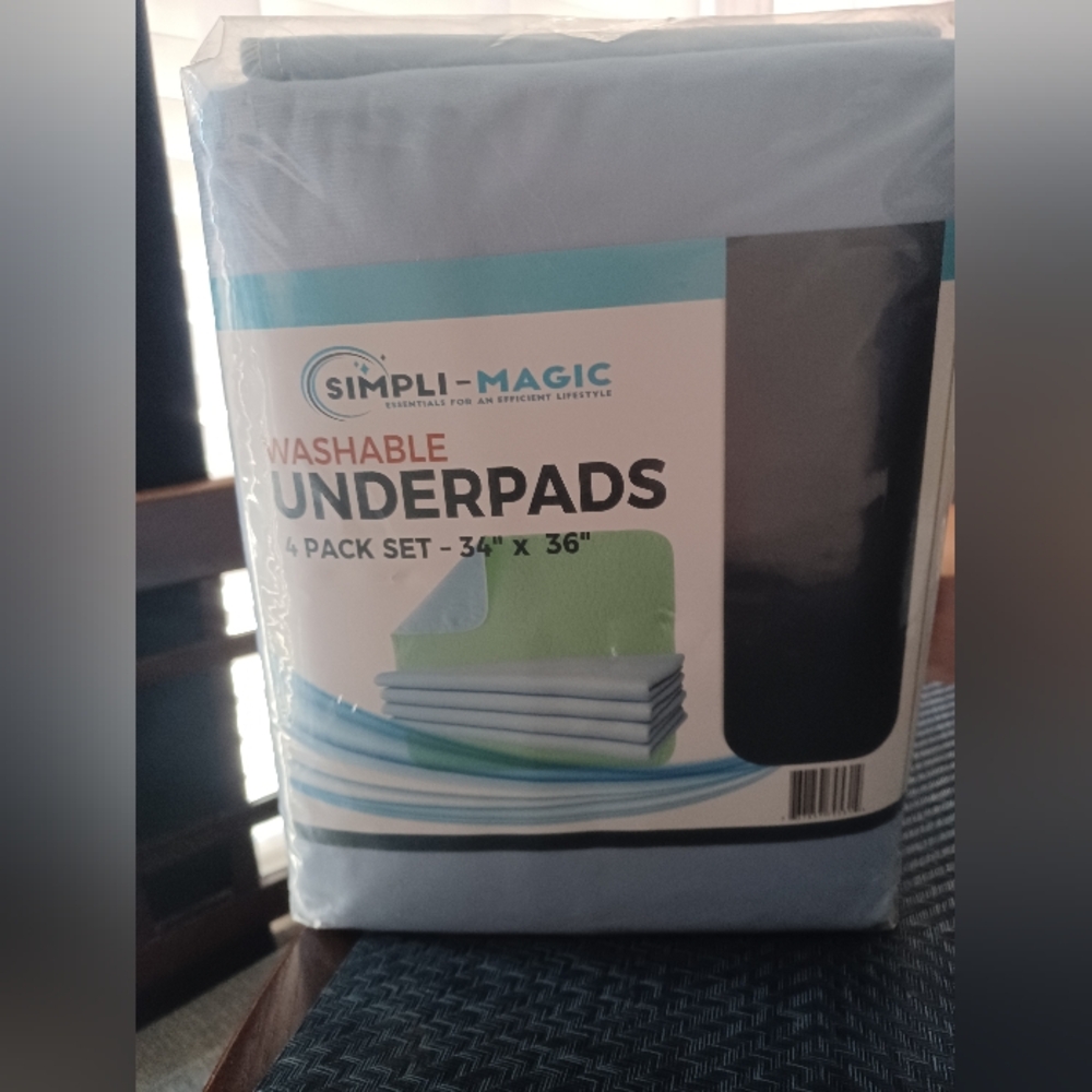 Underpads-Washable 34"x36" Pack Of 4 NEW